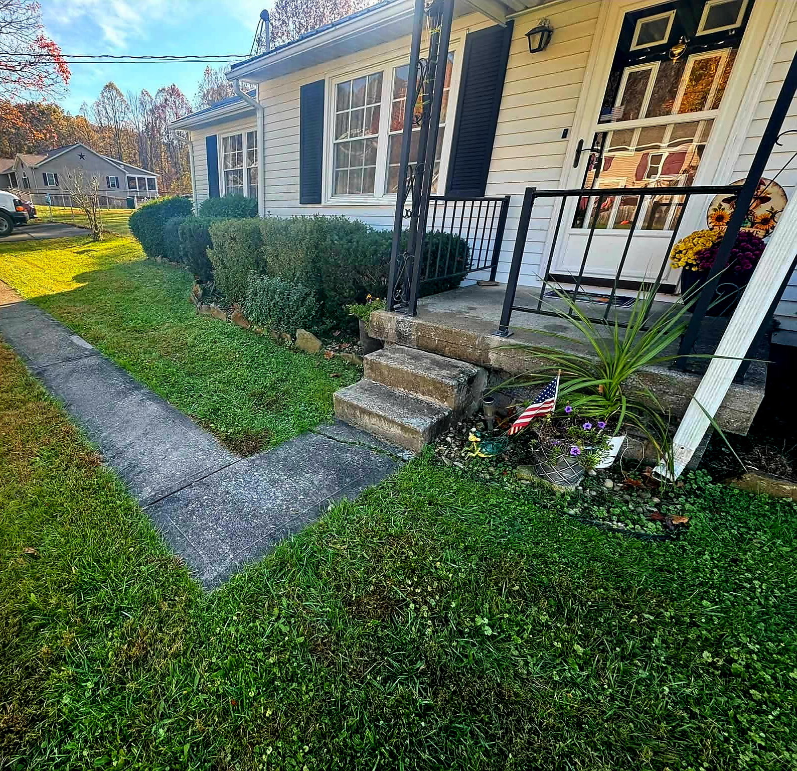Before — Home exterior and walkway cleaned by Vivify
